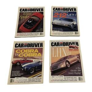 Car and Driver Magazine VTG 1996 February May June July Corvette Cobra Lexus